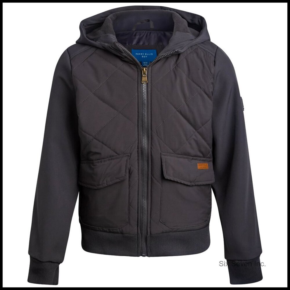 Lightweight Stretch Zip-Up Cargo Jacket Utility Pockets Boys Active Wear